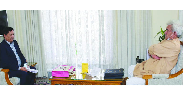 Chairman J&K Bank call on Lt Governor