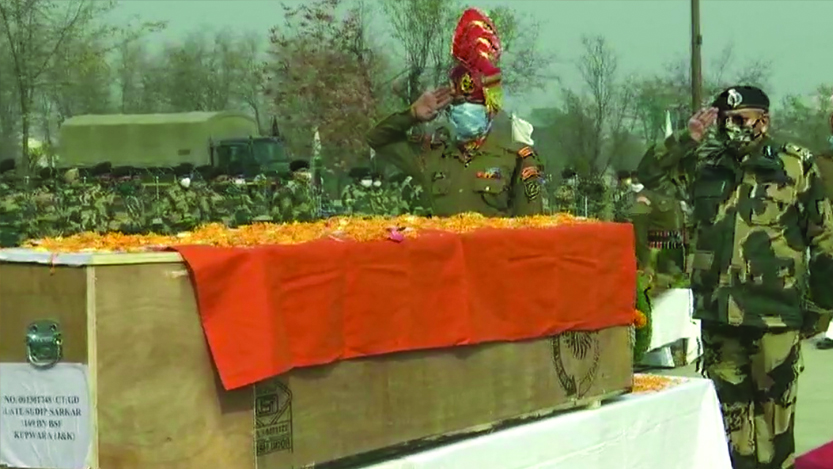 Indian Army Pays Tribute To Security Personnel martyred During Operation Against Terrorists In J-K's Machil Sector