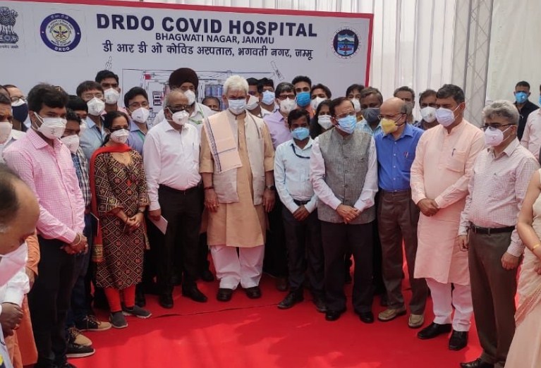 LG Manoj Sinha inaugurates DRDO 500 bedded COVID hospital