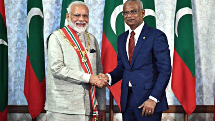 Modi conferred highest civilian honour by Maldives 