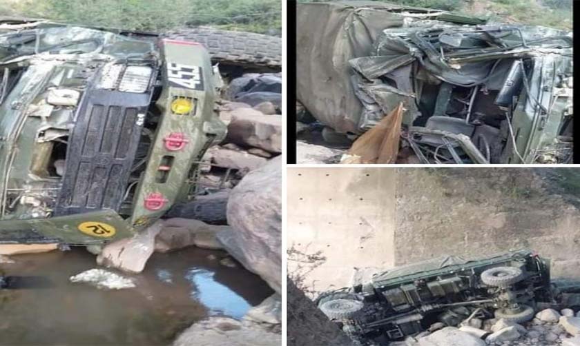 Two Army men injured as vehicle falls into gorge in J-K's Udhampur