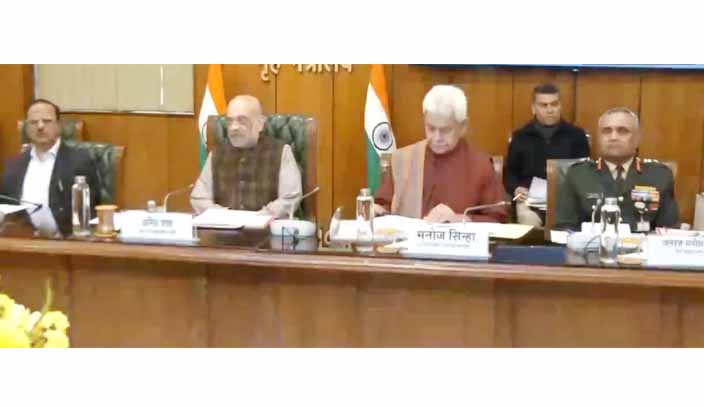 LG Manoj Sinha, NSA Doval, Army Chief among other top officials attend security meet in J&K