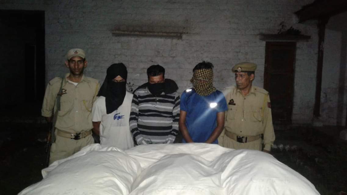 Three Peddlers arrested with 134 Kgs Poppy straw on Mughal Road in Poonch