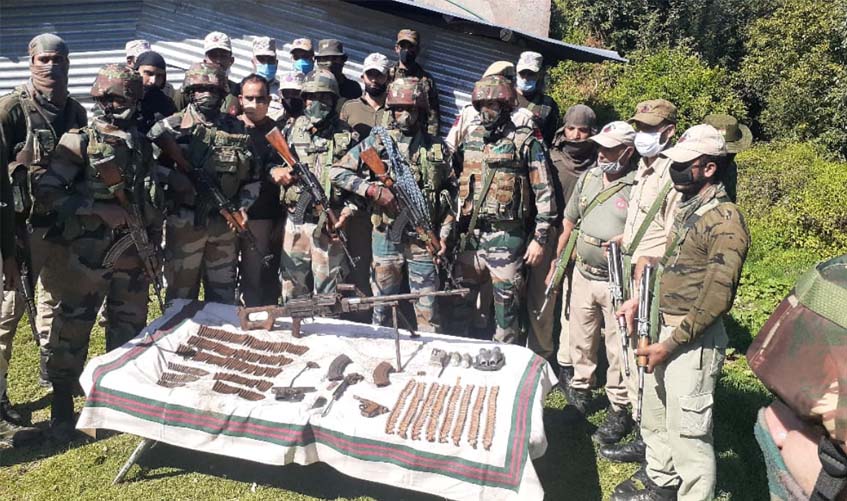 Pika gun among arms cache recovered as security forces bust militant hideout in J&K's Rajouri