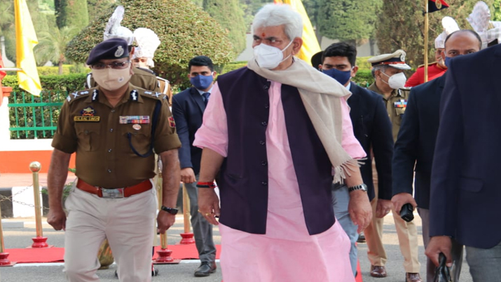 Lt Governor Sh Manoj Sinha visits PHQ Jammu