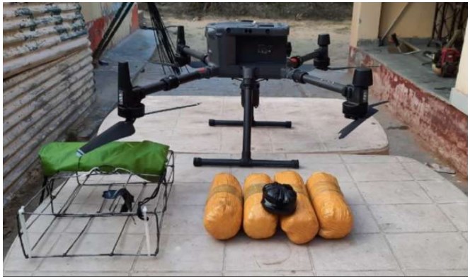Pakistani drone, carrying over 4 kgs of suspected contraband, shot down by BSF in Punjab