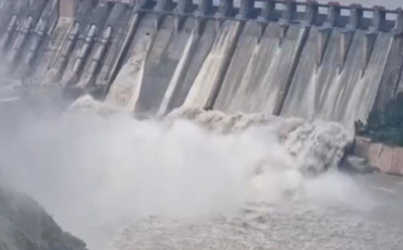 Salal dam gates opened amid rising Chenab water levels after heavy rainfall in J&K