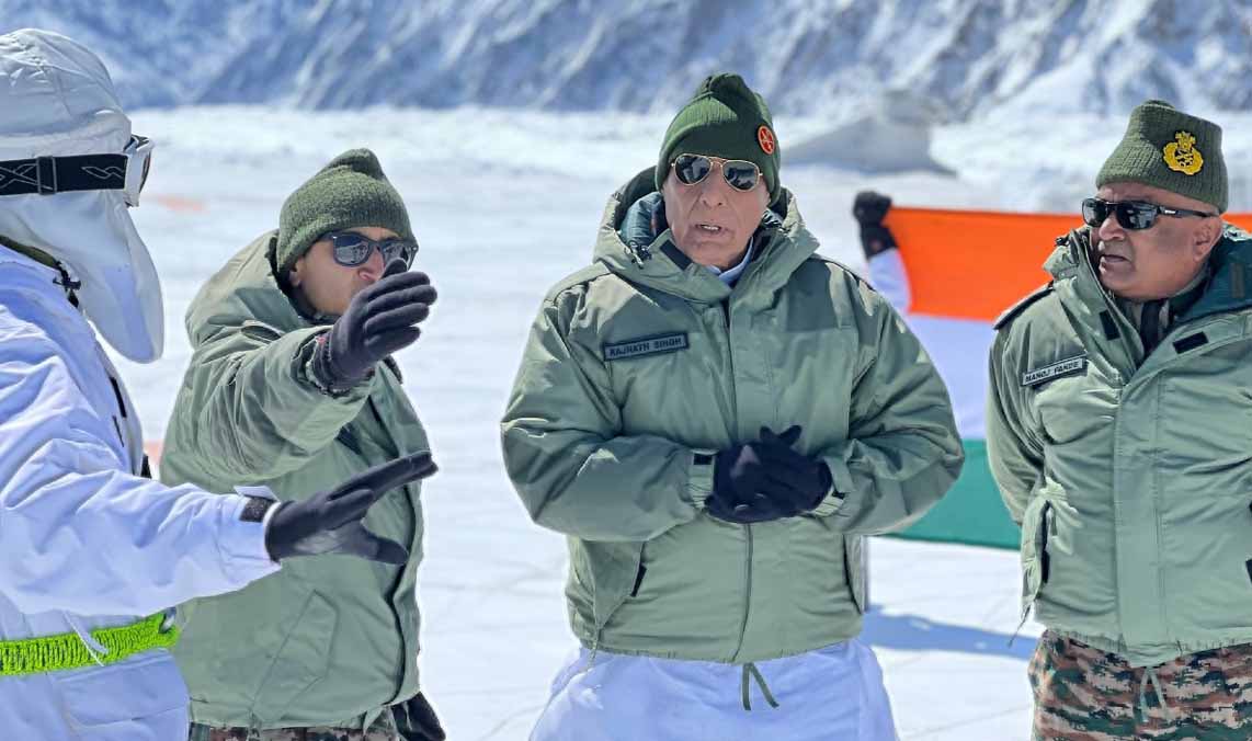 “Siachen is India’s capital of valour and bravery”: Rajnath Singh