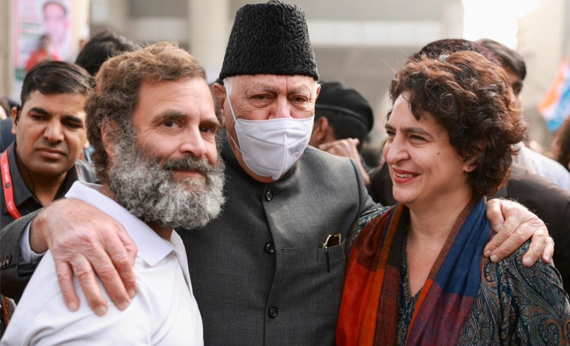 National Conference leader Farooq Abdullah joined the 'Bharat Jodo Yatra' in Uttar Pradesh. 