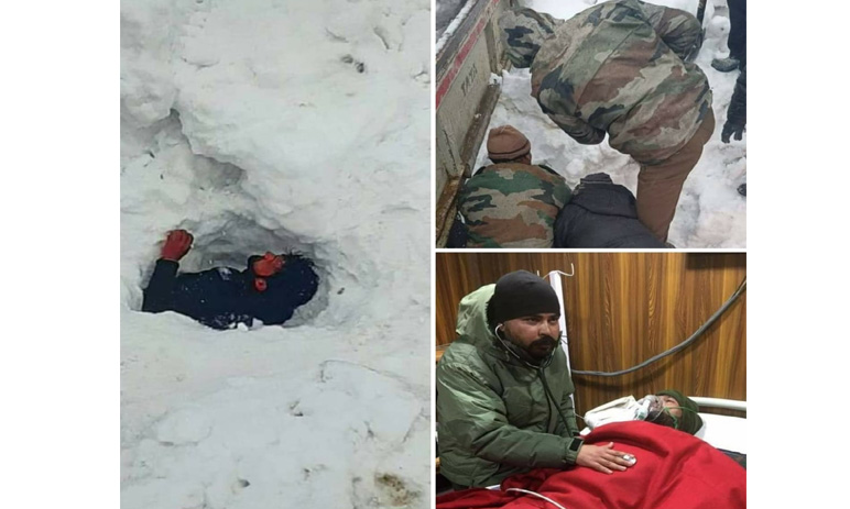 Three stuck in snow bound areas rescued 
