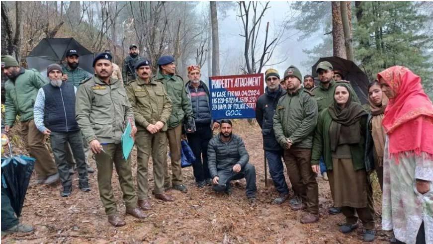 Properties of 5 PoJK-Based Hizbul terrorists seized in J&K’s Ramban