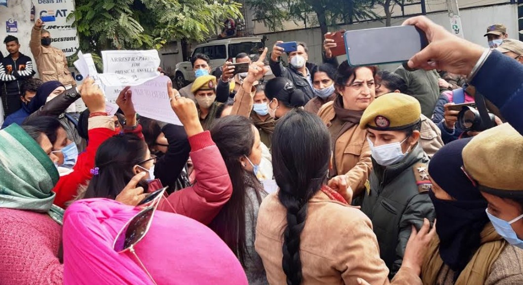  ‘JKNPP women wing gheraoed BJP Office’