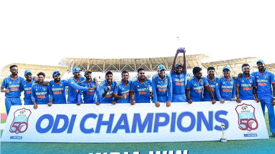  India thrash West Indies by 200 runs in third ODI to win series