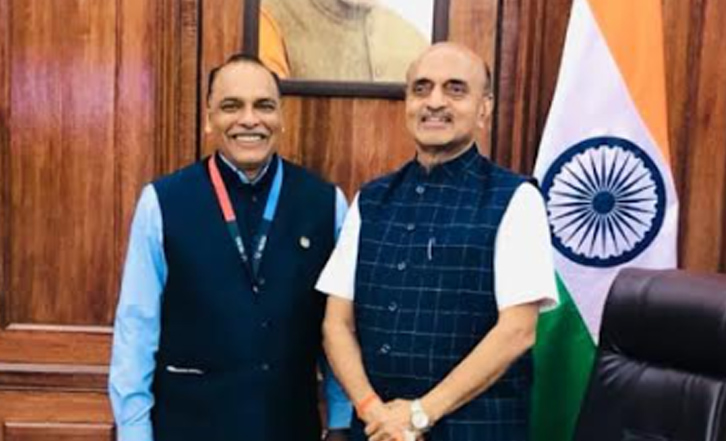J&K Bank MD meets MoS Finance Dr Bhagwat Karad