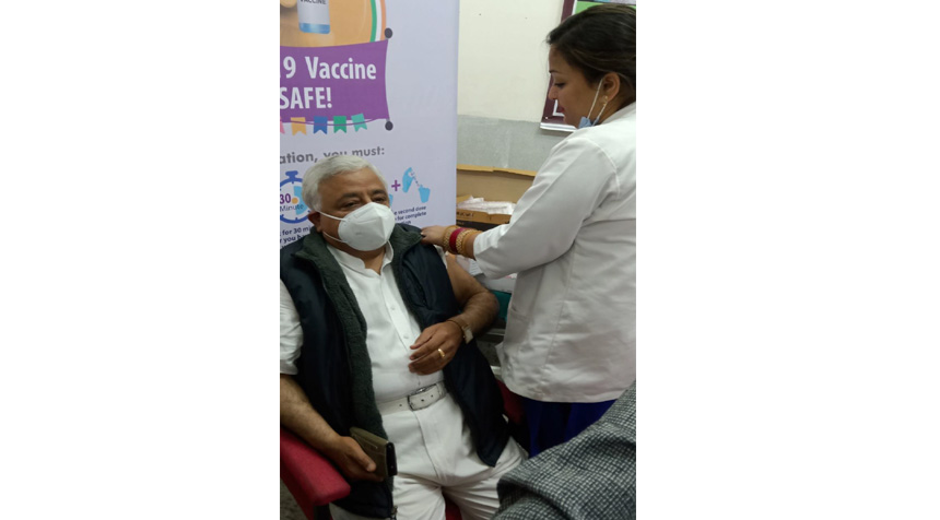 Ajay Kumar Sadhotra got first doze of Covid 19 vaccination