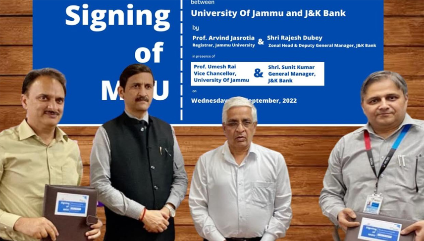 J&K Bank Signs MoU with Jammu University