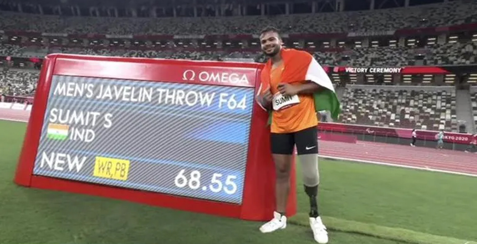 Paralympics: Sumit wins gold in javelin throw (F64) event, sets new World Record