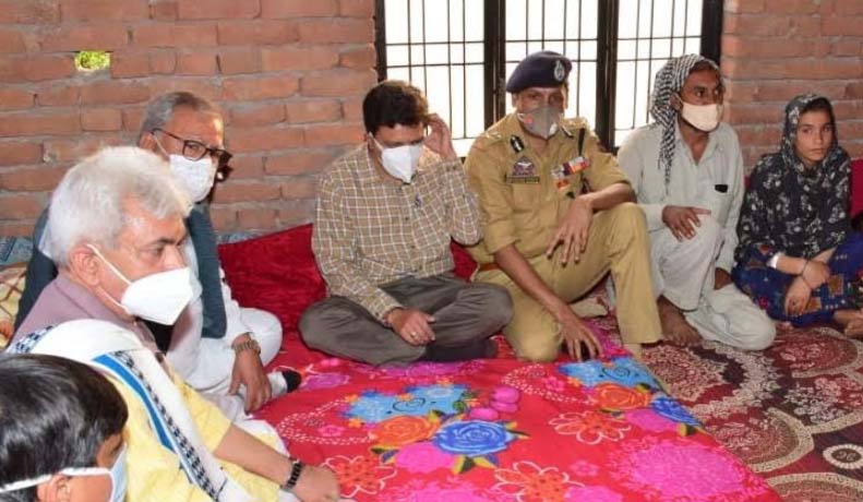 L-G promises justice and jobs to kin of men killed in ‘fake’ Shopian encounter