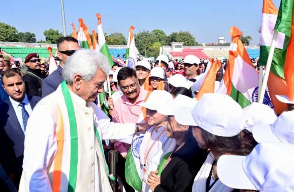 I am proud to announce that Jammu Kashmir has secured 1st rank nationally in the overall participation in celebrations marking 150th year of national song: LG Sinha
