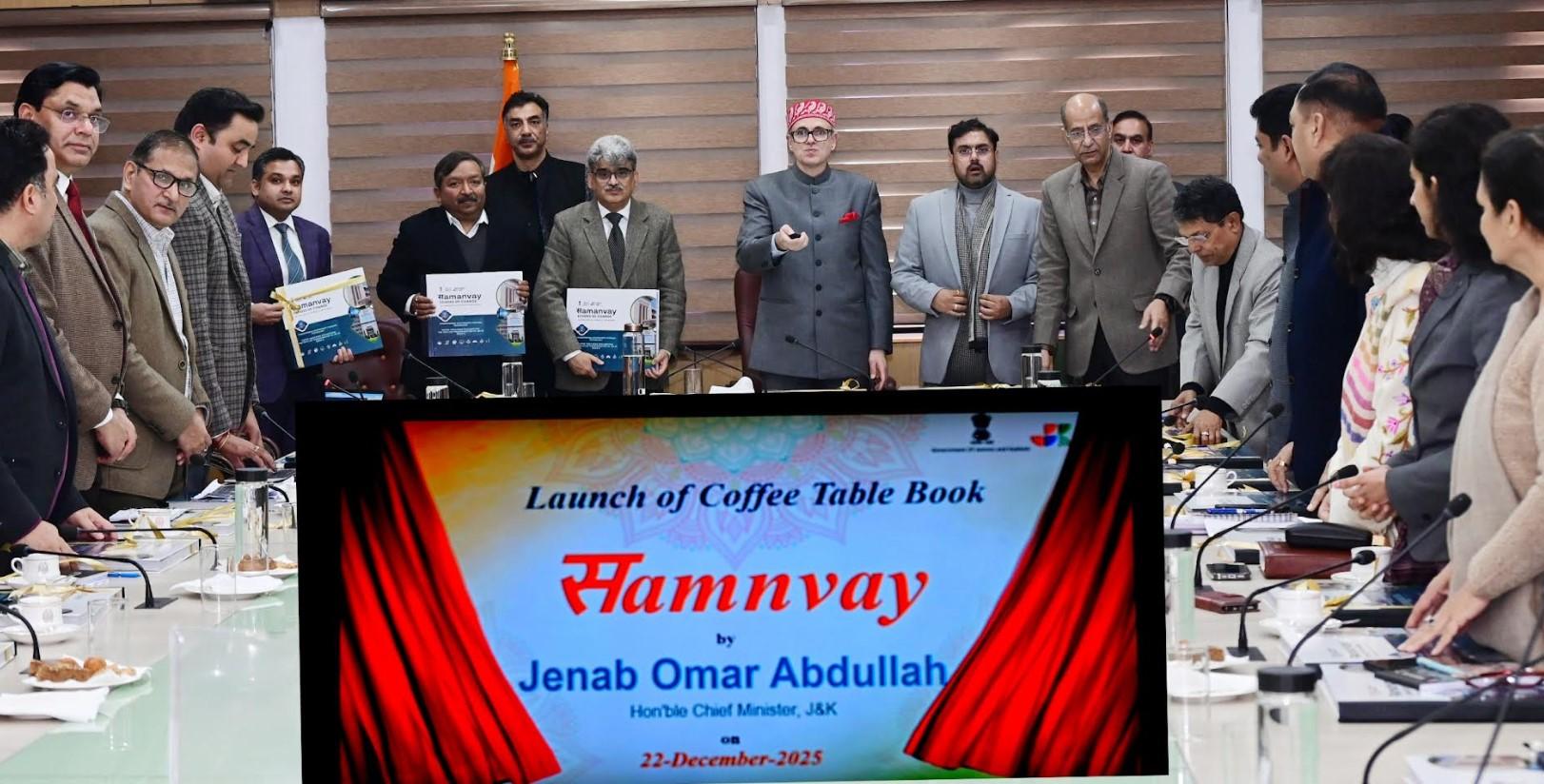 CM Omar Abdullah releases ‘Samnvay’, coffee-table book chronicling J&K’s digital transformation