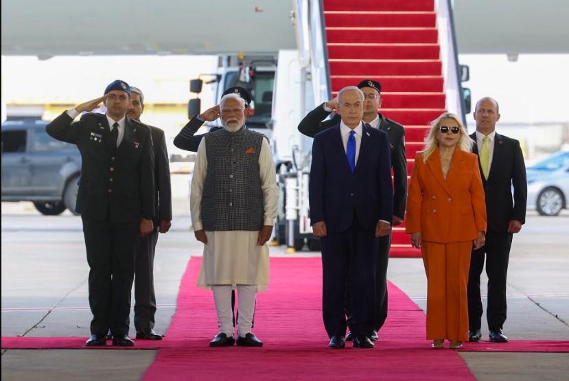 PM Modi receives red carpet welcome as he begins 2-day visit to Israel