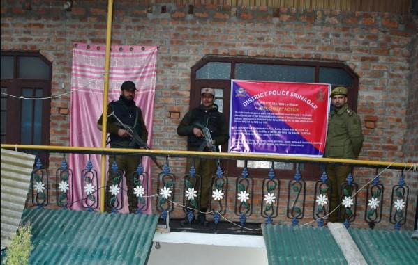 Srinagar Police attach property worth ₹75 Lakhs belonging to drug peddler under NDPS