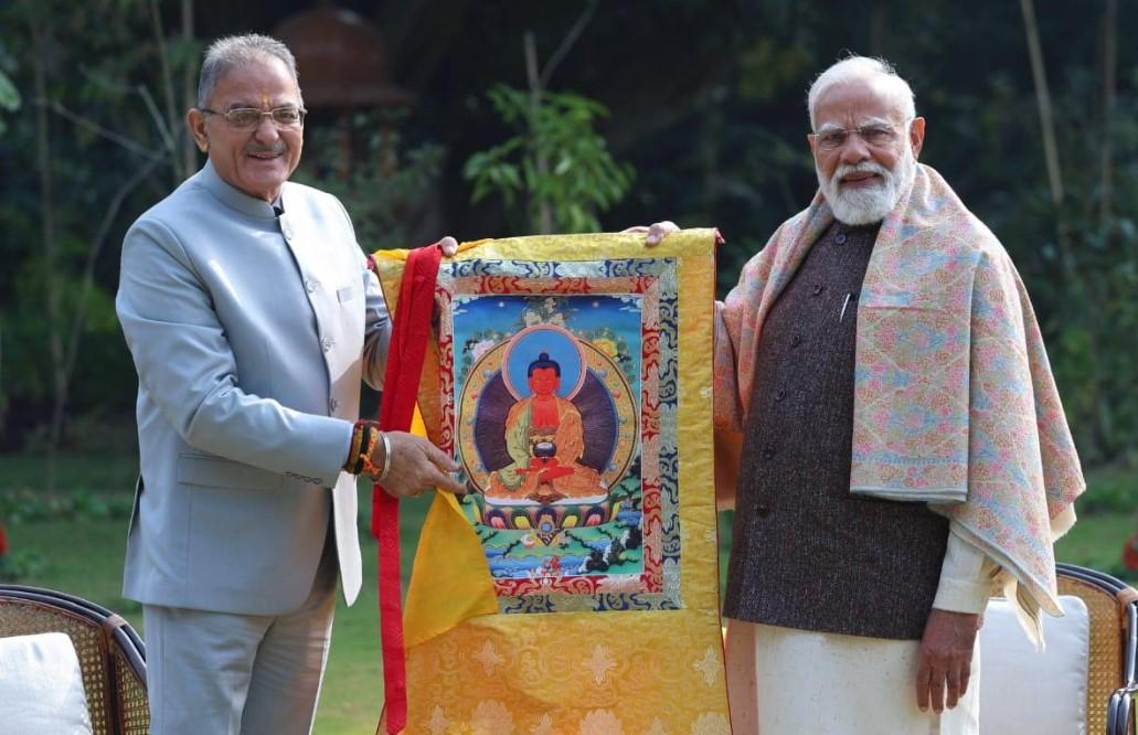 Lt Governor Ladakh meets Prime Minister Narendra Modi