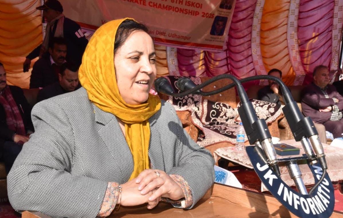 Sakeena Itoo visits Panchari Udhampur, felicitates winners of 6th ISKOI India Karate Championship–2025