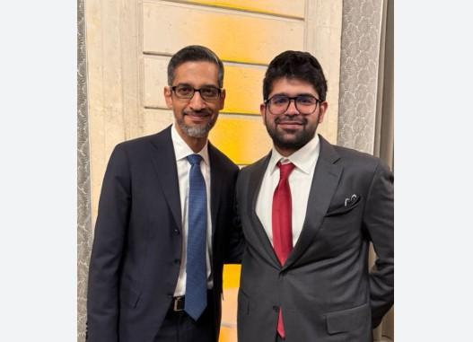 ‘Chennai boys’ Sundar Pichai and Aravind Srinivas meet in Paris, social media goes wild