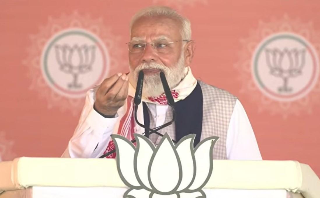 Assam Assembly Elections: Congress keeps singing to Pakistan's tunes, compromising nation's security, says PM Modi