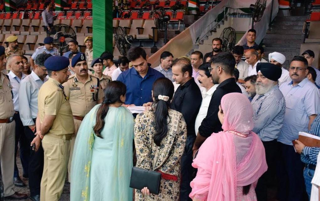 Ahead of Independence Day DC Jammu reviews preparations at MAM Stadium