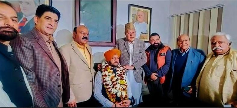 Dr. Farooq Abdullah appoints Sardar Tejinder Pal Singh Aman as Provincial President Jammu Province of JKNC Youth Wing