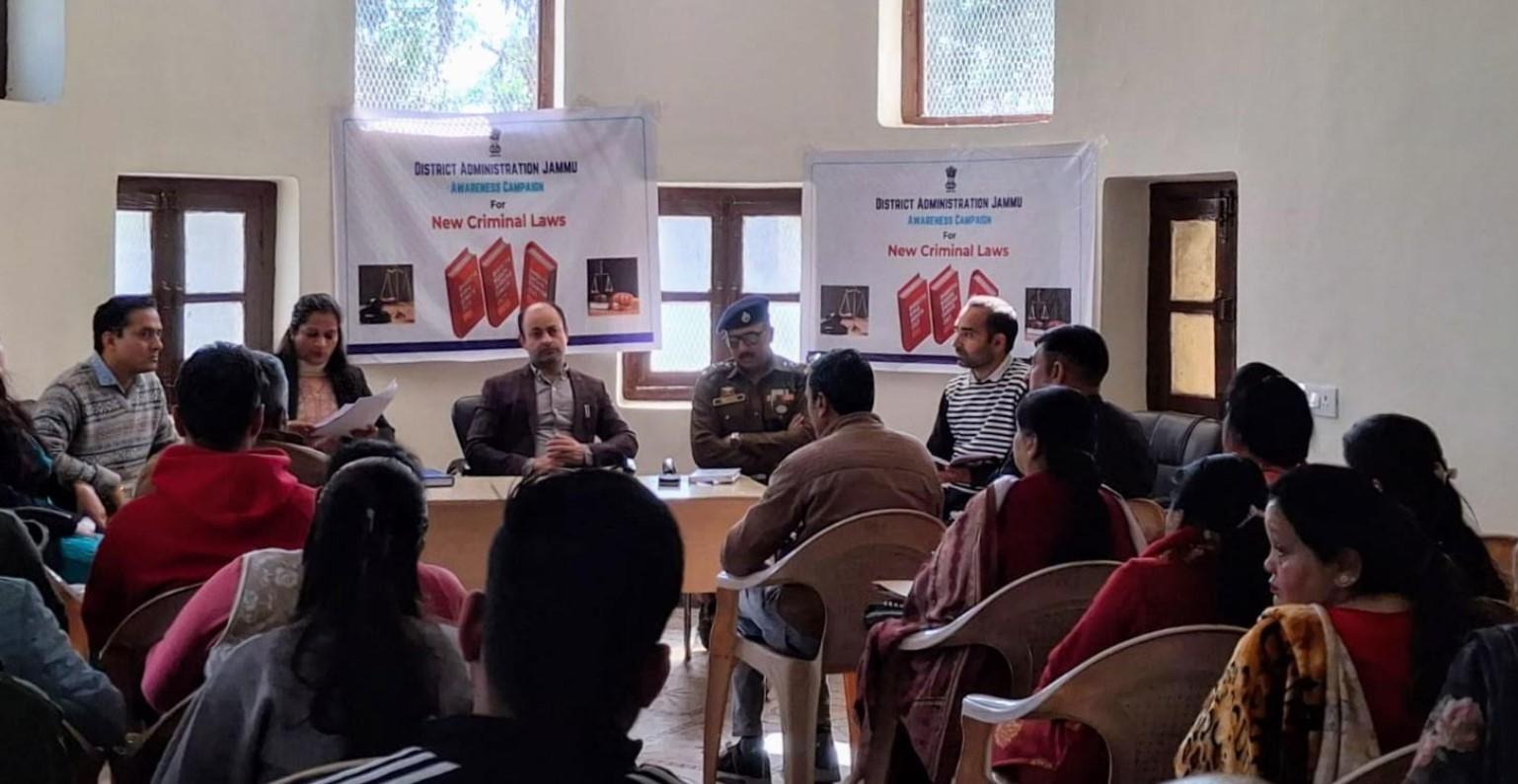 District Administration Jammu launches awareness campaign on new criminal laws