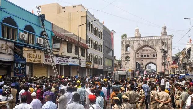 17 killed in fire at building near Hyderabad's Charminar; PM Modi condoles deaths
