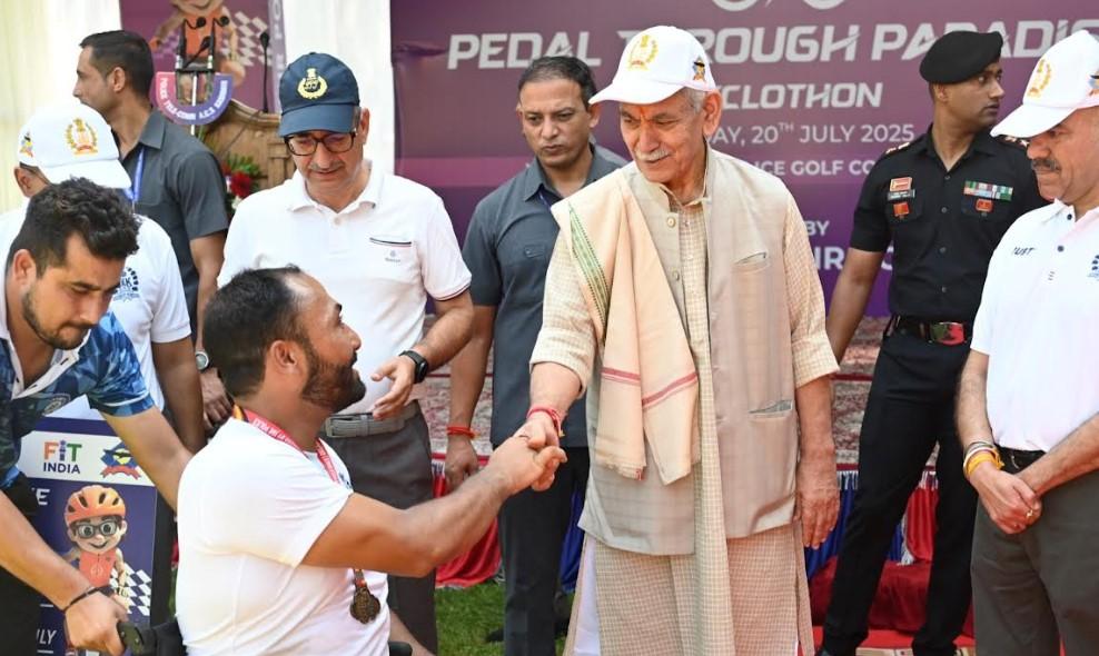 LG urges the Youth to contribute towards building a terrorism-free, drug-free and Fit Jammu Kashmir