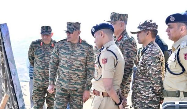 Northern Army Commander chairs weekly coordination meeting of key stakeholders in Jammu; visits Basantgarh