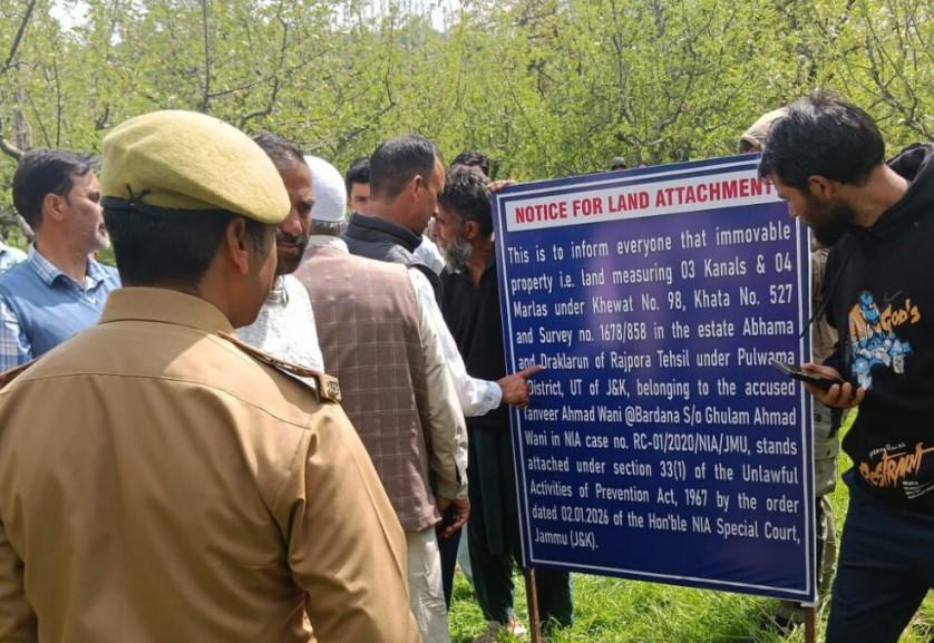 NIA attaches terror accused’s plot in Jammu and Kashmir