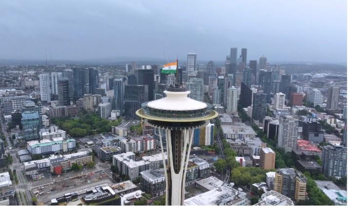 Indian tricolour hoisted atop Seattle's iconic Space Needle in historic first