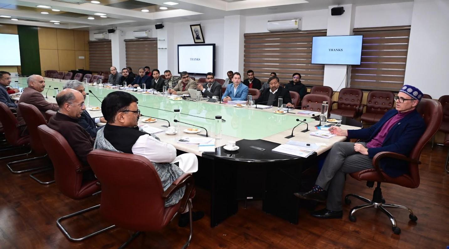CM Omar Asks Jal Shakti Department to focus on 100% saturation of FHTCs in all districts