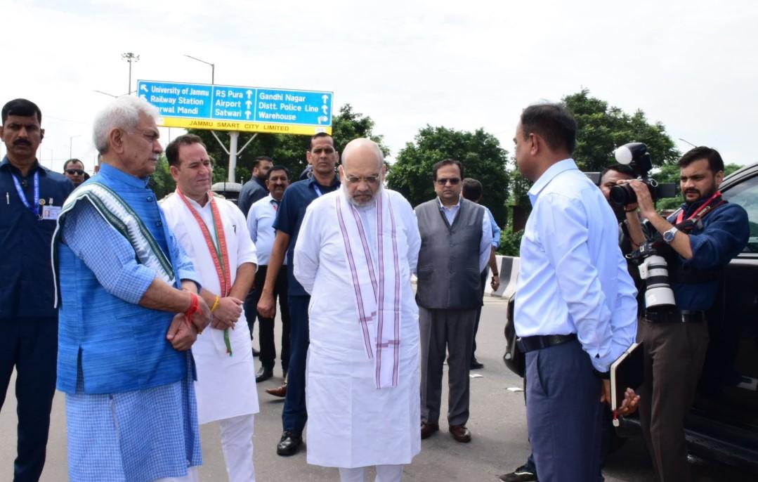 HM Amit Shah inspects flood-affected areas in Jammu City; to review rescue and restoration works
