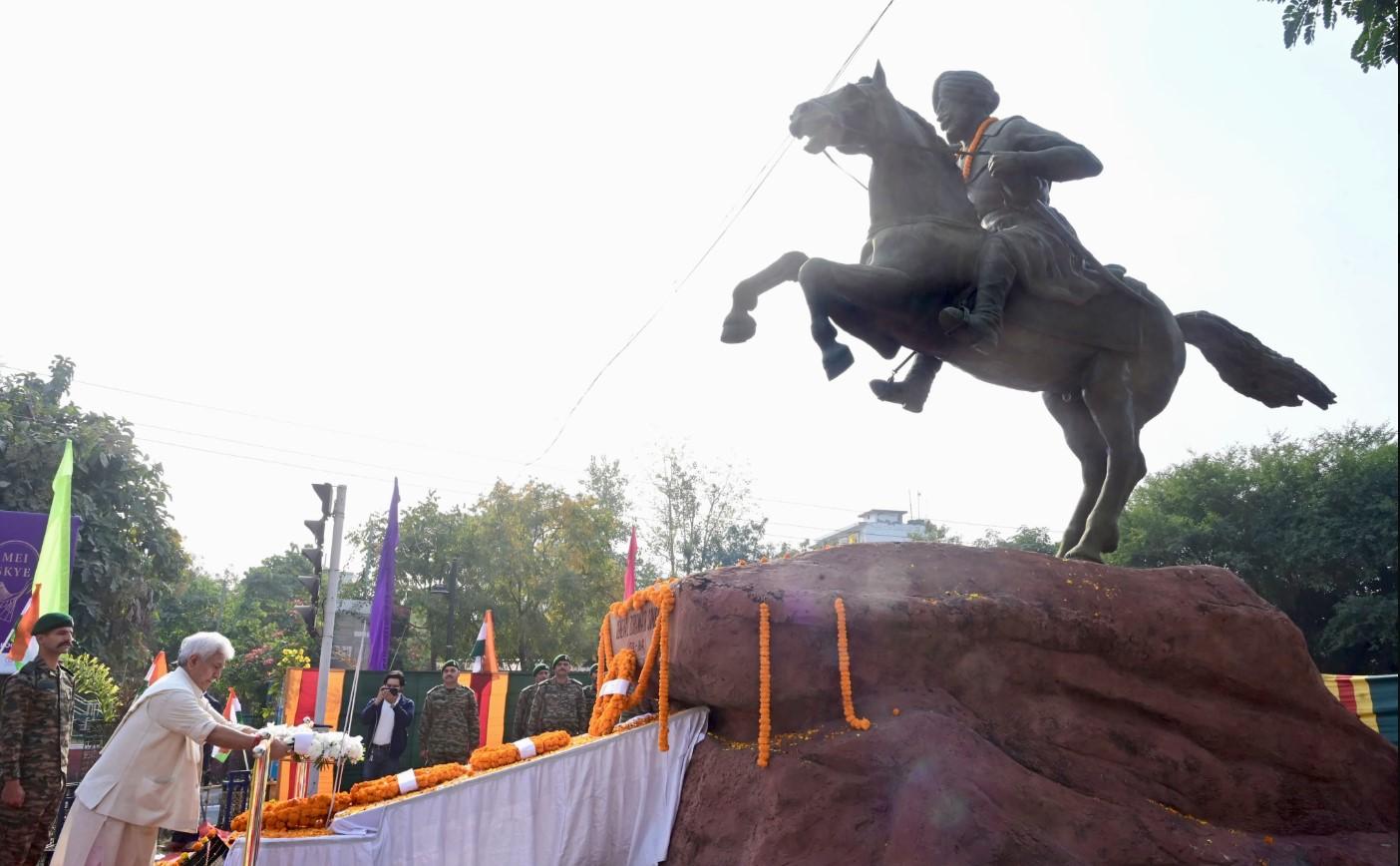 LG Manoj Sinha pays tribute to General Zorawar Singh on his martyrdom day