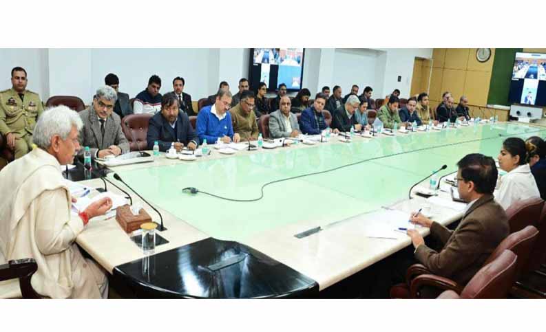 LG Manoj Sinha calls upon the officials for 100% utilization of funds available under CSS and Capex