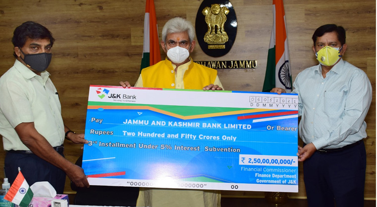 L-G Manoj Sinha approves release of Rs. 250 cr as Interest Subvention for revival of business & industry in J&K