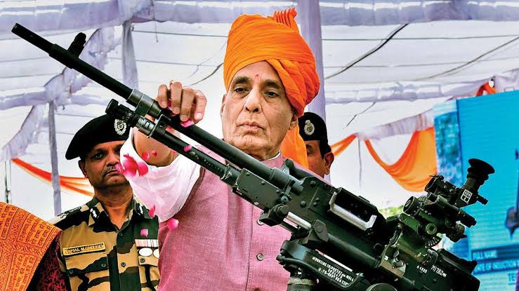 "Want Tension At Border To End": Rajnath Singh After "Shastra Puja"