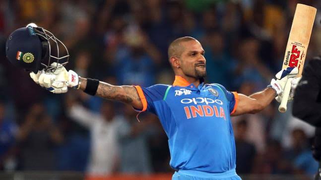 Shikhar dhawan scores 117 as India sets a target of 353 for Australia