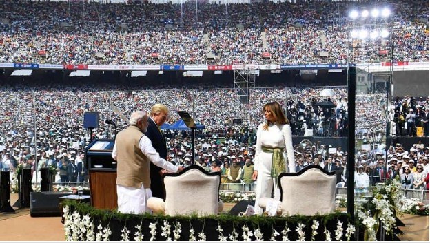 ‘Spectacular welcome, thank you’: US President at ‘Namaste Trump’ event