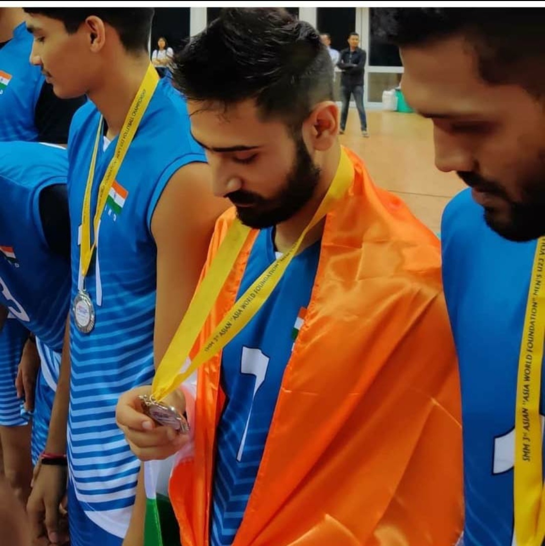 Saqlain from remote Poonch Village shines as India wins silver in Asian Volleyball Championship 