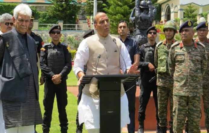 Have full faith Army will wipe out terrorism from Jammu and Kashmir: Rajnath Singh in Rajouri