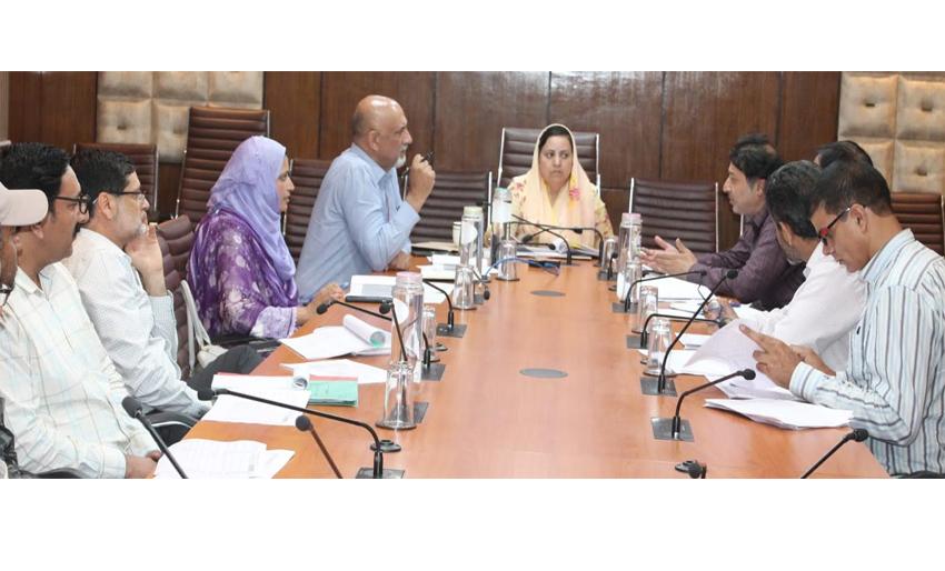 Sakeena Itoo reviews progress on health projects across Kashmir division