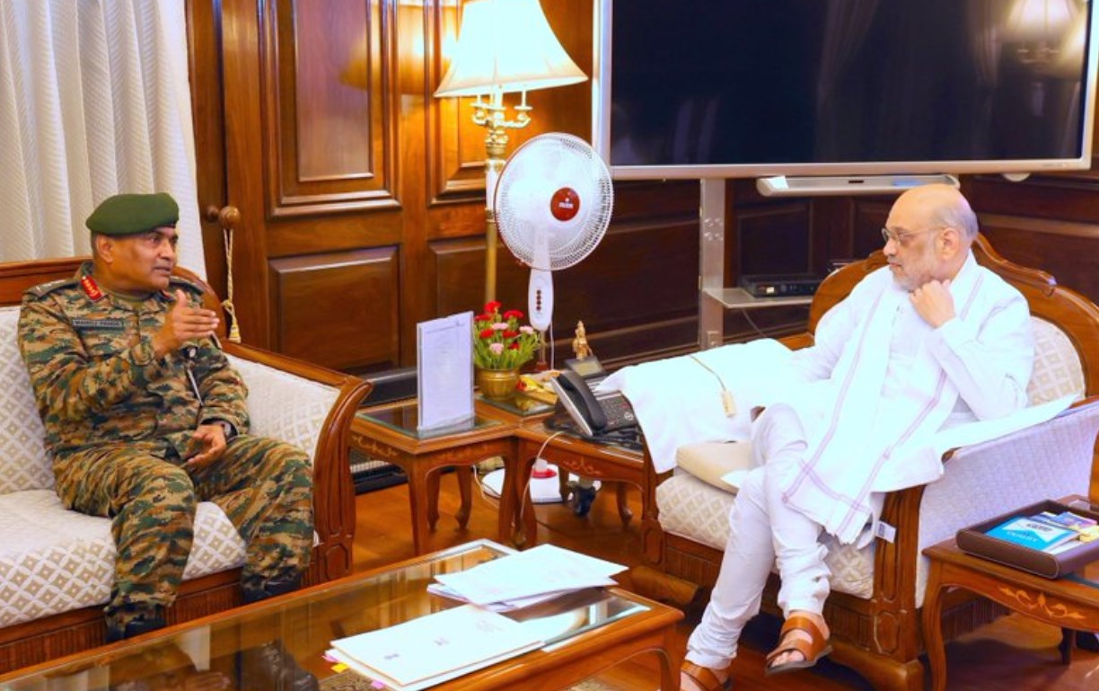 Army chief calls on Union Home Minister Amit Shah